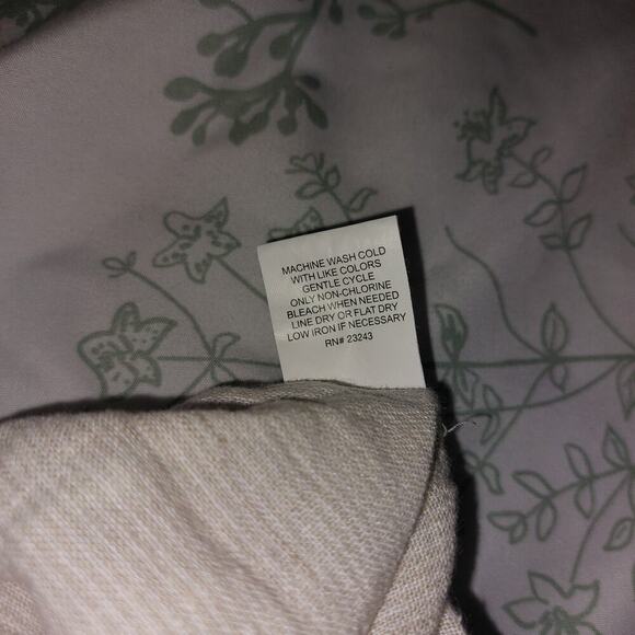 New York & Co Boyfriend drawstring linen pants cream stripes Size xl Resort wear - Picture 12 of 13